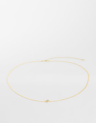 Mango Chain Belt With Diamante Accent In Gold