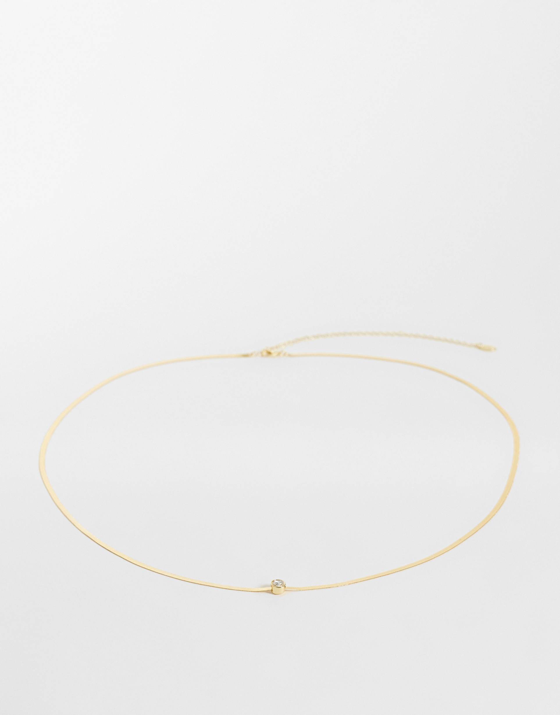mango chain belt with diamante accent in gold