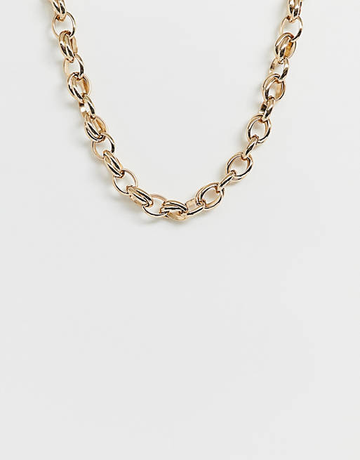 Mango chain necklace in gold