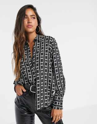 chain print dress mango