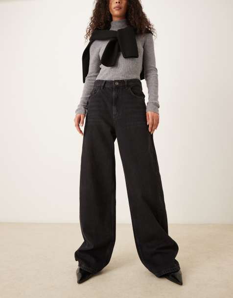 Mango - Charlot - Jeans van 100% katoen met ballonpijpen in zwart - view 1