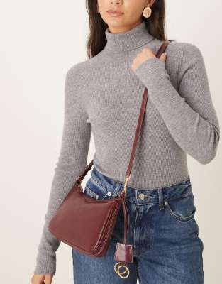 Mango Charm Cross Body Bag In Red
