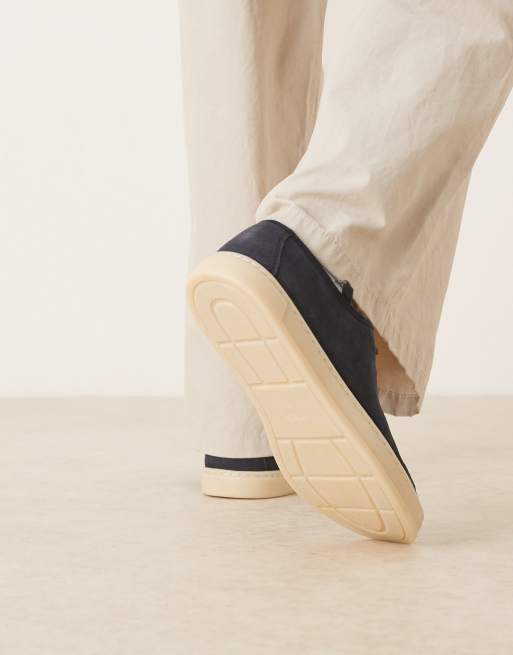 Mango - Chaussures à lacets en daim avec semelle contrastante - Bleu marine    , 3 de 4