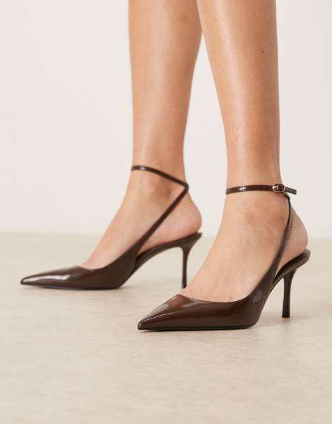 Mango - Chaussures à talon classiques et bride cheville - Rouge cerise - view 1