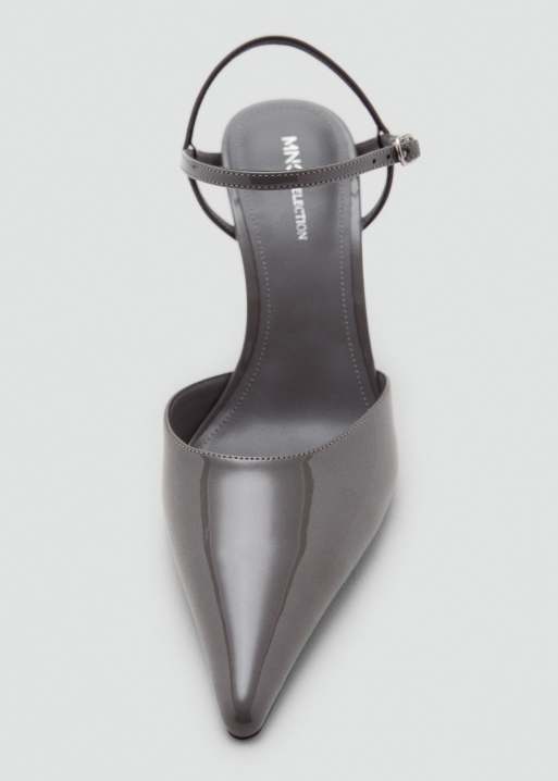 Mango - Chaussures à talon et bride arrière croisée - Gris, 3 de 4