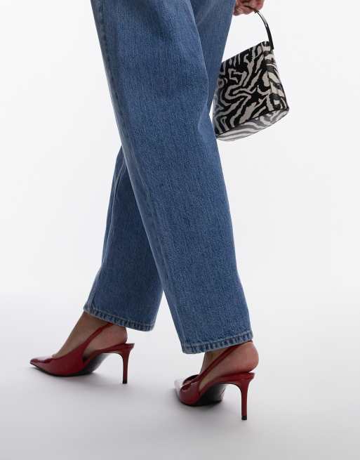 Mango - Chaussures à talon et bride arrière - Rouge, 4 de 4