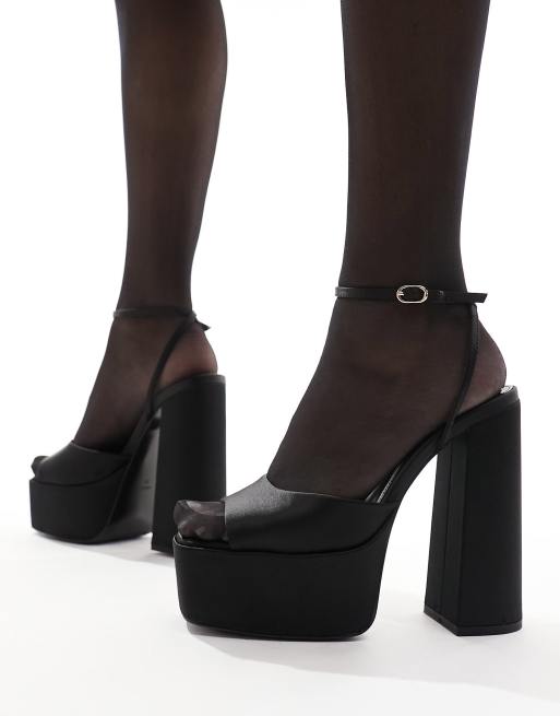 Mango Chaussures talons chunky Noir