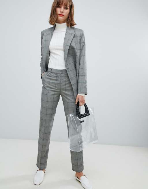 Mango check trouser co ord in grey | ASOS