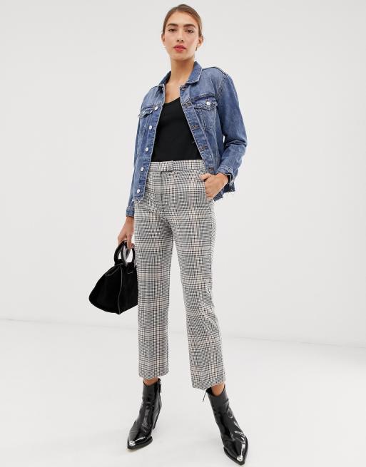 Mango on sale plaid pants