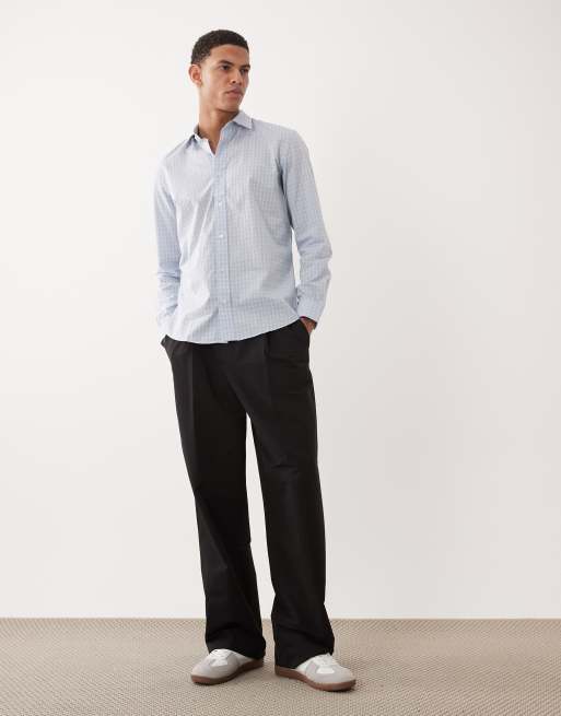 Mango - Chemise 100 % coton à carreaux vichy - Bleu pâle, 2 de 5