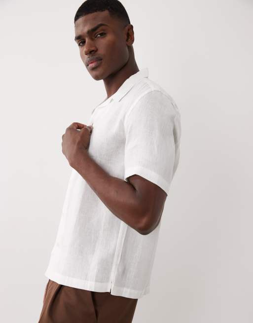 Mango - Chemise à manches courtes en lin - Blanc, 5 de 5