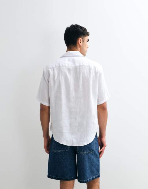 Mango - Chemise à manches courtes en lin - Blanc, 5 de 5