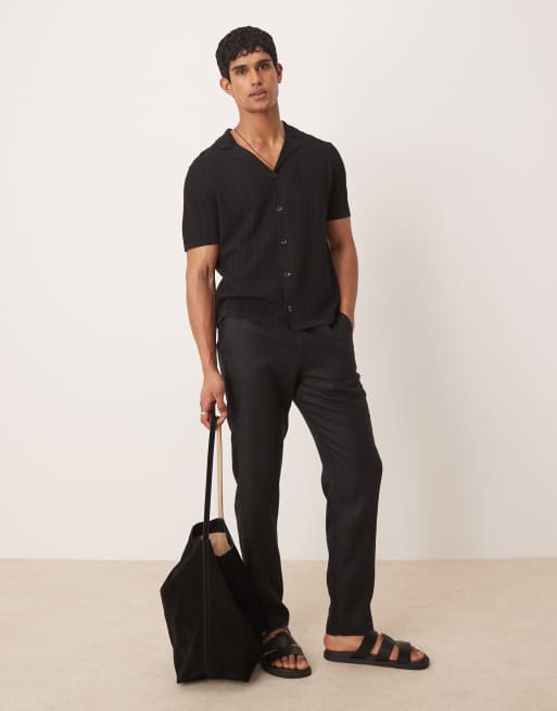 Mango - Chemise boutonnée au crochet avec col à revers - Noir, 2 de 4