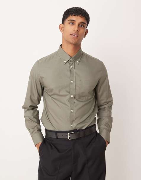 Mango - Chemise classique coupe standard - Kaki - view 1