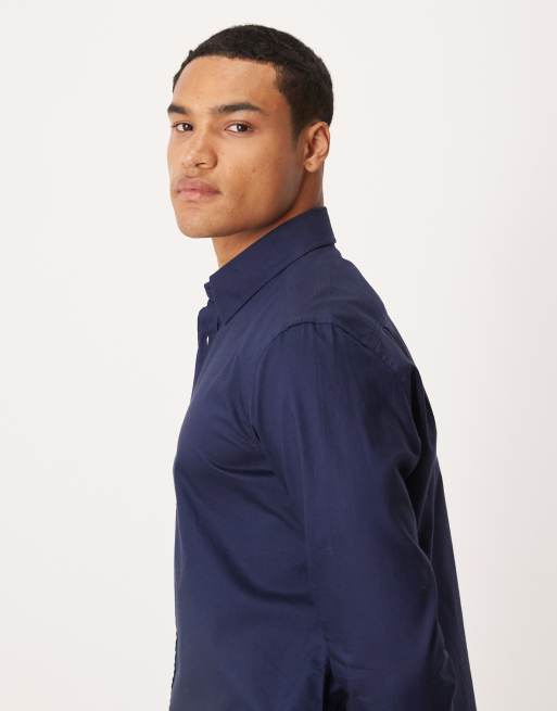 Mango - Chemise en coton - Bleu marine, 4 de 5