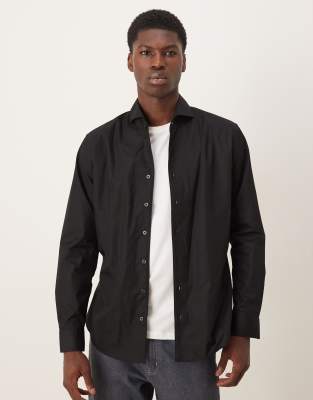 Mango - Chemise en coton premium - Noir