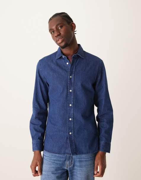 Mango - Chemise en jean classique - Bleu foncé délavé - view 1