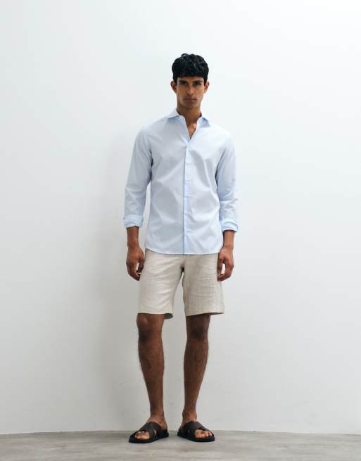 Mango - Chemise habillée en pur coton - Bleu, 3 de 5