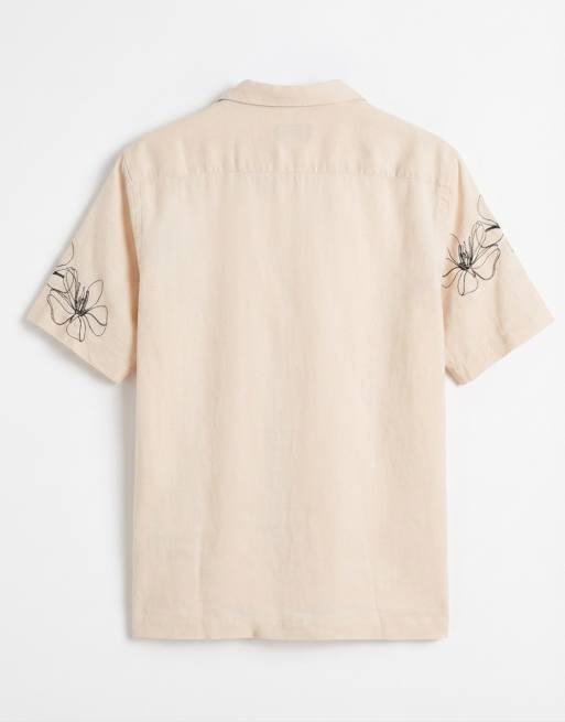 Mango - Chemise manches courtes minimaliste à fleurs - Écru, 7 de 9
