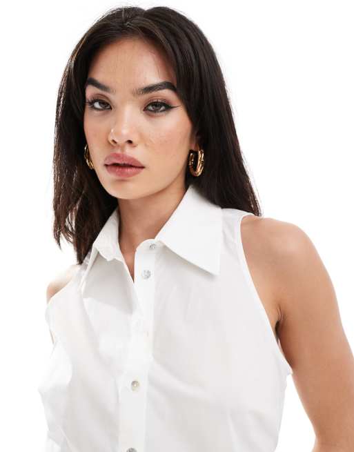 Mango - Chemise sans manches - Blanc, 3 de 4