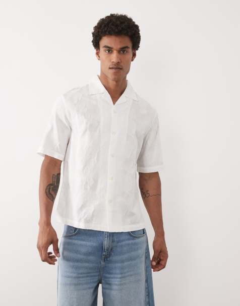 Mango - Chemise texturée à fleurs - Blanc - view 1