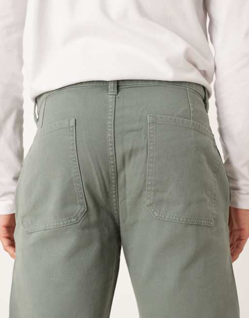 Mango – Chet – Jeans aus Baumwolle in Salbeigrün mit geradem Schnitt, 4 von 5
