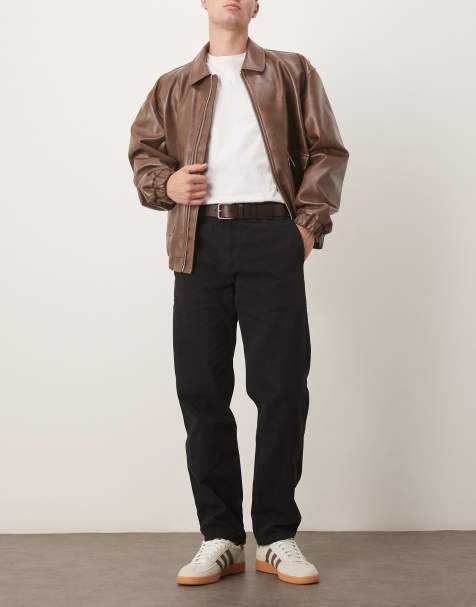 Mango – Chet – Svarta, raka jeans i 100% bomull - view 1