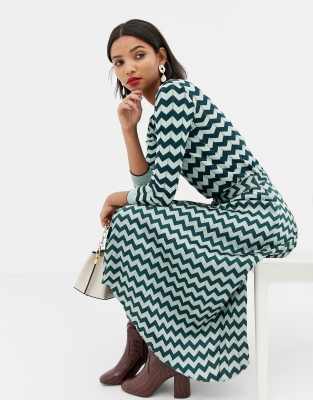 mango zig zag dress