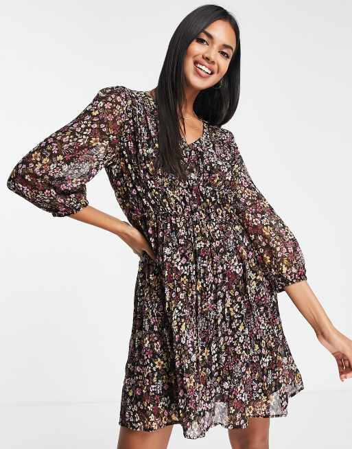 Mango floral 2025 chiffon dress