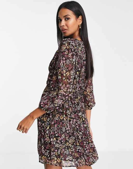 Mango floral chiffon clearance dress