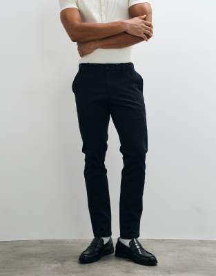 Mango Chinos In Navy