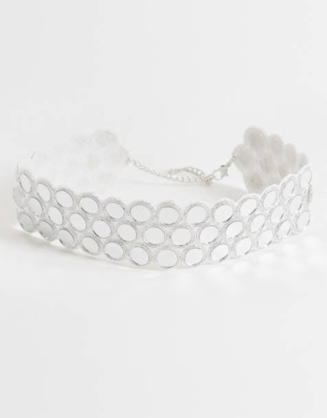 Mango choker in silver - view 1