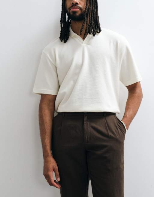 Mango – Chokladbruna byxor med knytning i midjan, 4 av 5