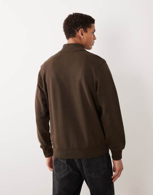 Mango - Chokoladebrun sweatshirt med kvart lynlås, 5 af 5