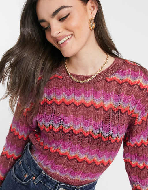 Mango deals chevron jumper