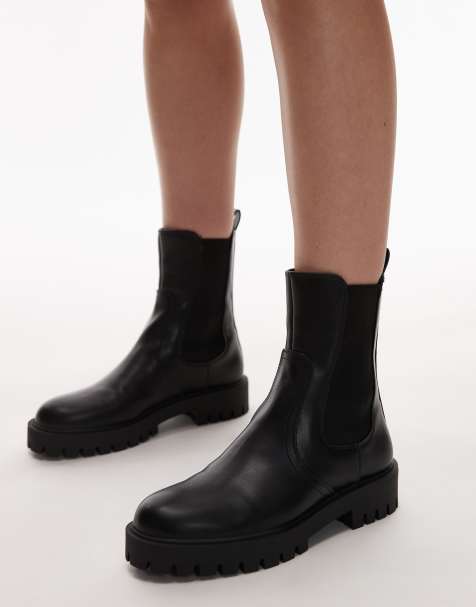 Mango chunky ankle boot in black - view 1