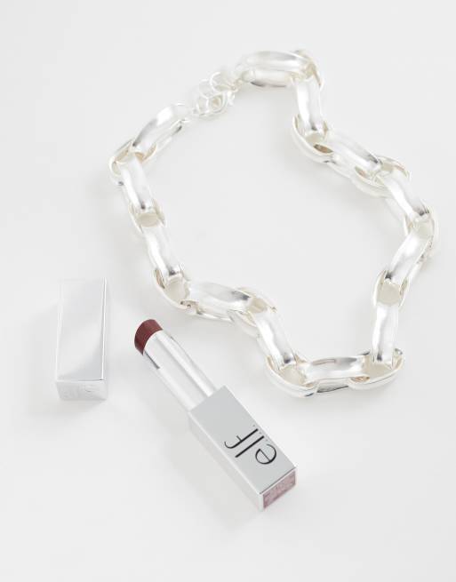 Mango chunky chain necklace in silver, 2 of 4
