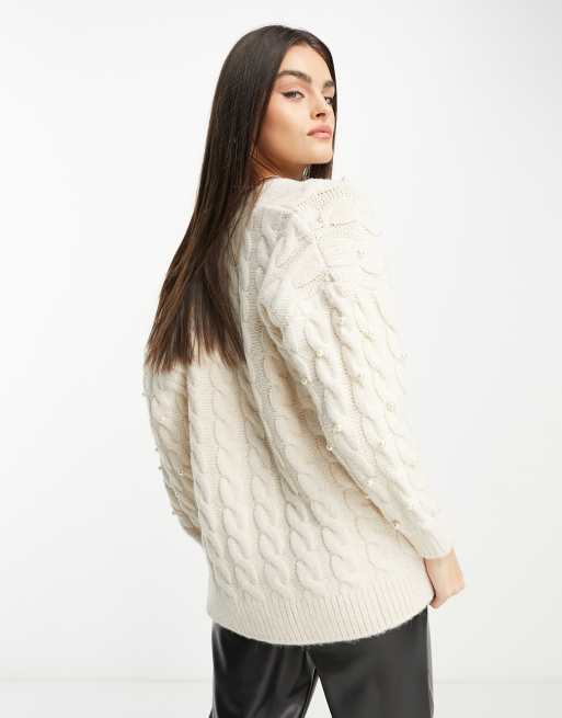 Cream Chunky Knit Sweater