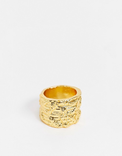 Mango chunky ring in gold
