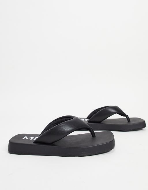 ASOS Fateful Chunky Flip Flop Sandals in Black