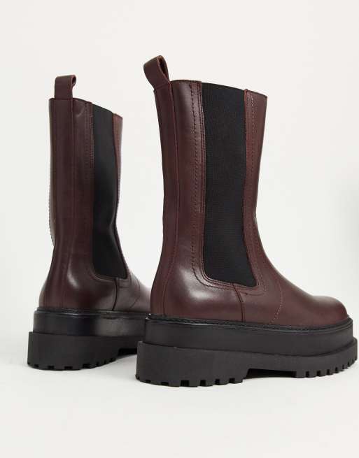 Mango on sale burgundy boots