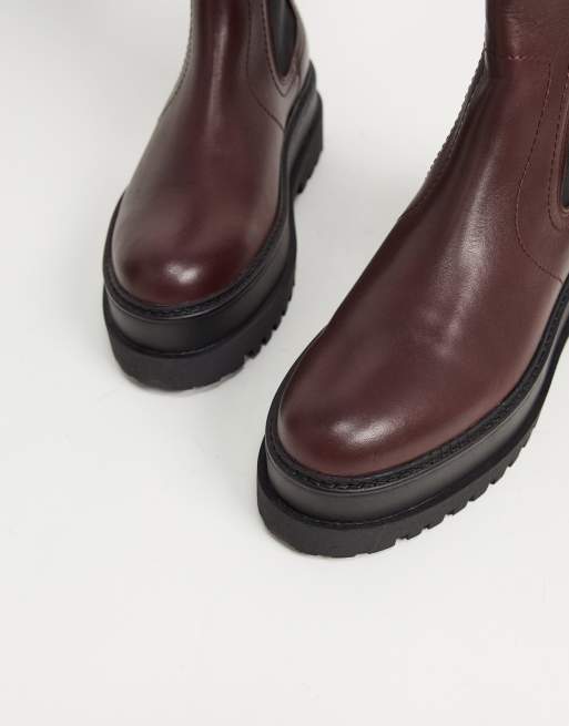 Mango store burgundy boots