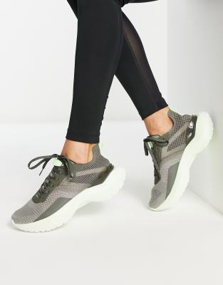 Mango chunky trainers in khaki