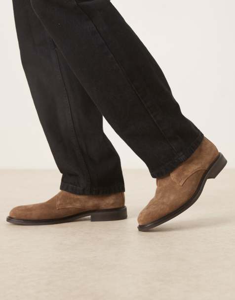 Mango – Ciemnobrązowe zamszowe buty chukka - view 1