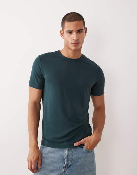 Mango – Ciemnozielony luźny T-shirt - view 1