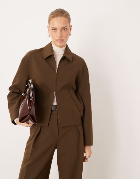 Mango Cintu harrington jacket co-ord in khaki
