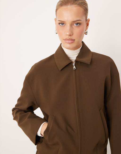 Mango – Cintu – Kakifärgad harrington-jacka, del av set, 3 av 4