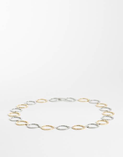 Mango - Cintura a catena color argento e oro