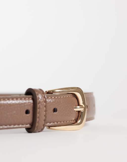 Mango cintura classica in pelle sintetica color fungo, 2 di 3