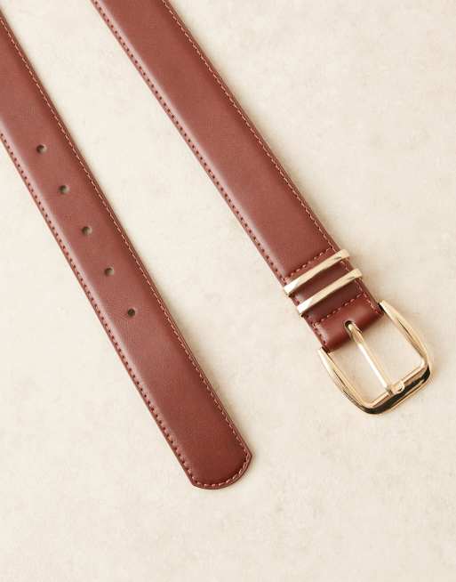 Mango - Cintura classica marrone, 2 di 3